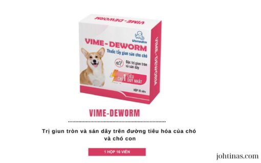 Thuốc tẩy giun sán cho chó Vemedim Vime Deworm dạng viên