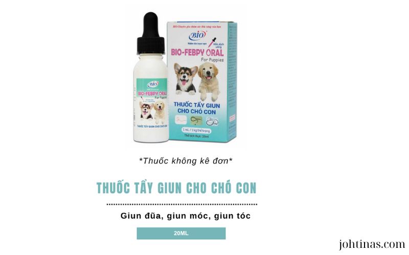 Thuốc tẩy giun cho chó con Bio Febpy Oral 20ml