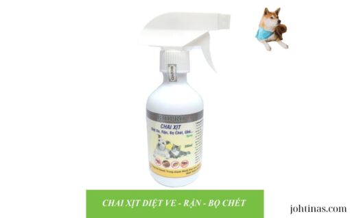 Chai xịt diệt sạch ve, rận, bọ chét cho Chó Mèo BioPro Chai 300ml