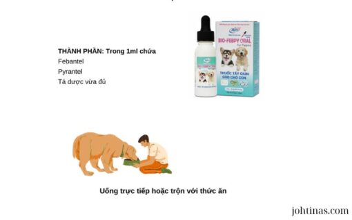 Bio Febpy Oral chứa các thành phần hoạt chất chính có tác dụng mạnh mẽ trong việc tiêu diệt các loại giun sán