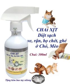 Chai xịt diệt sạch ve, rận, bọ chét cho Chó Mèo BioPro Chai 300ml