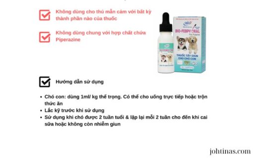 Sử dụng thuốc tẩy giun Bio Febpy Oral đúng cách là rất quan trọng để đạt hiệu quả tối ưu